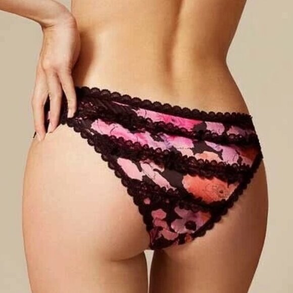 Agent Provocateur SET June Floral Silk BRA 36DD BRIEF Large NWT - Picture 11 of 17